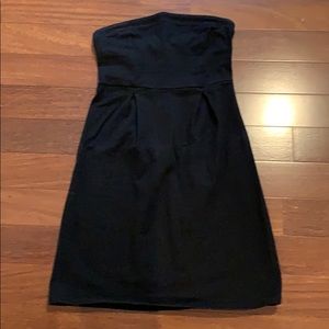 Black strapless dress